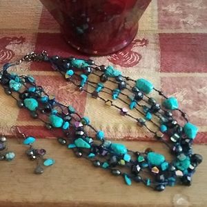 Turqoise Necklace with matching earrings